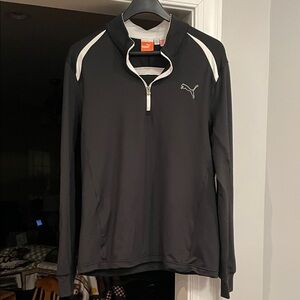 Puma Black and White Zip-Up Top